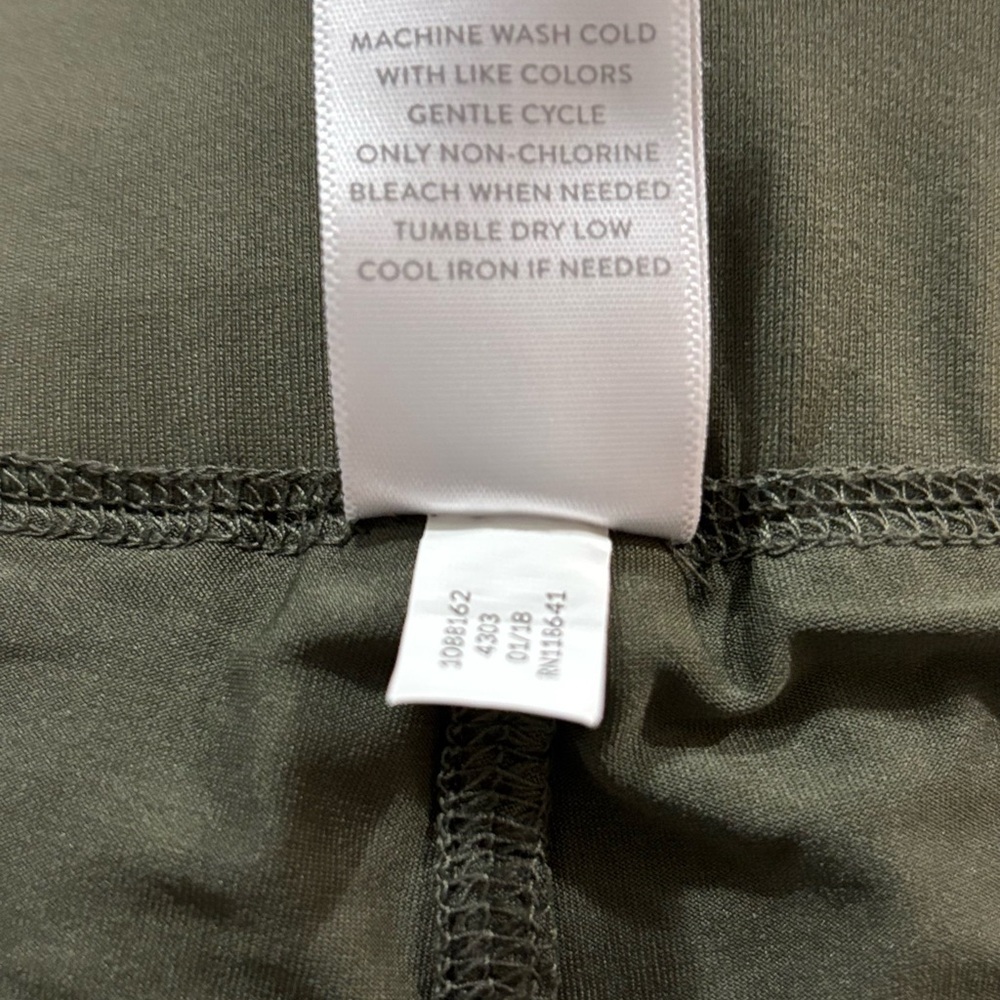 LIVI Active Olive Green Athletic Skort Skirt w Shorts Pockets Plus 22/24 - Picture 7 of 7